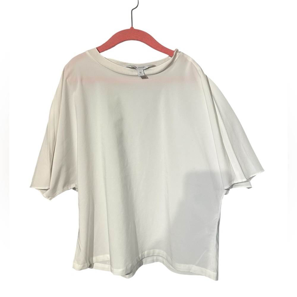 Banana Republic BR Sport White Oversized Petite Top - XS